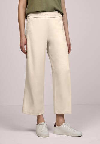 Street One Studio Wide leg Pants in Beige: front