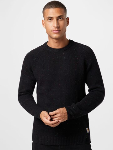 Carhartt WIP Sweater 'Anglistic' in Black: front