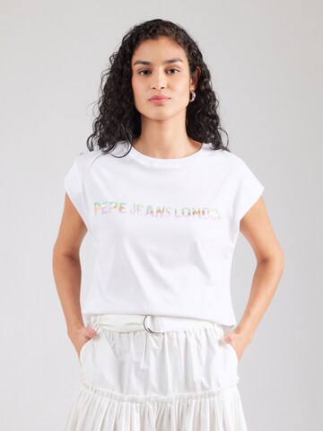Pepe Jeans Shirt 'Aurore' in Wit: voorkant