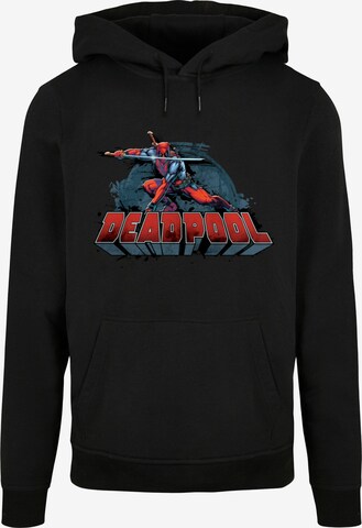 ABSOLUTE CULT Sweatshirt 'Deadpool - Sword' in Zwart: voorkant