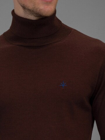 Laurent Vergne Sweater 'Roger Roll Neck Sweater - Brown' in Brown