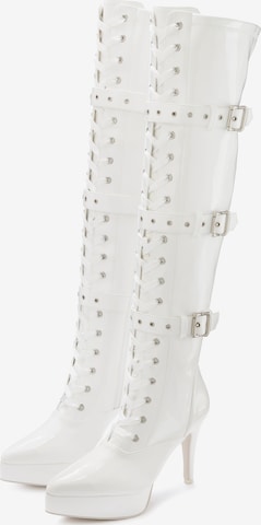LASCANA Belle Affaire Lace-Up Boots ' Belle Affaire' in White