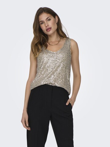 Top 'Ana' di ONLY in beige: frontale
