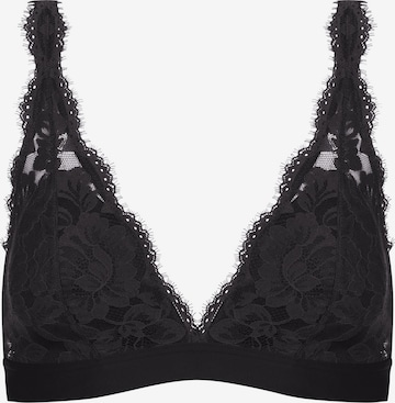 Mey Triangle Bra 'Poetry Vogue' in Black: front