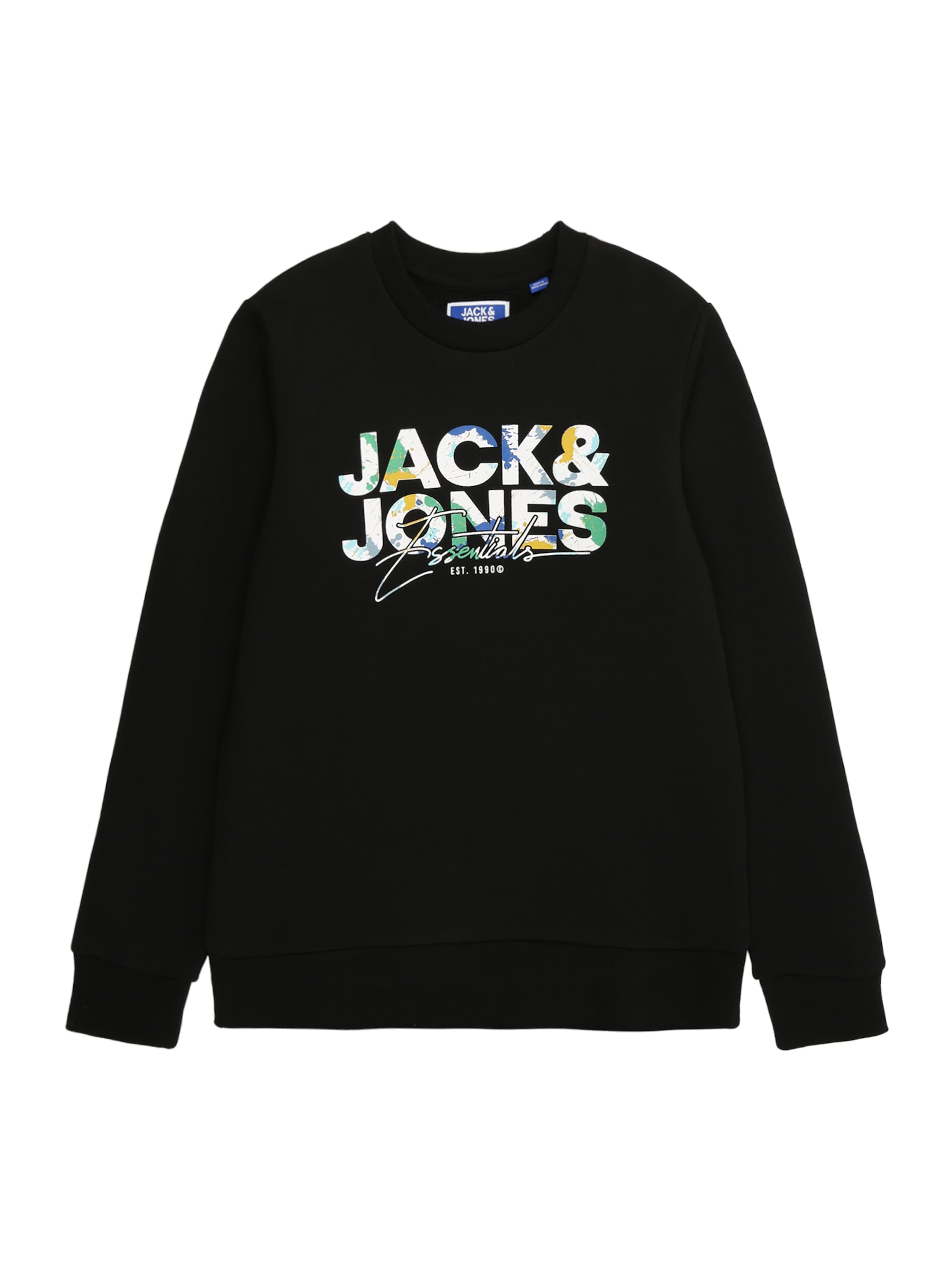 Jack & Jones Junior Sweatshirt 'JJGEPLAS' i sort: forside