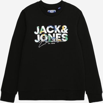 Jack & Jones Junior Sweatshirt 'JJGEPLAS' in Black: front