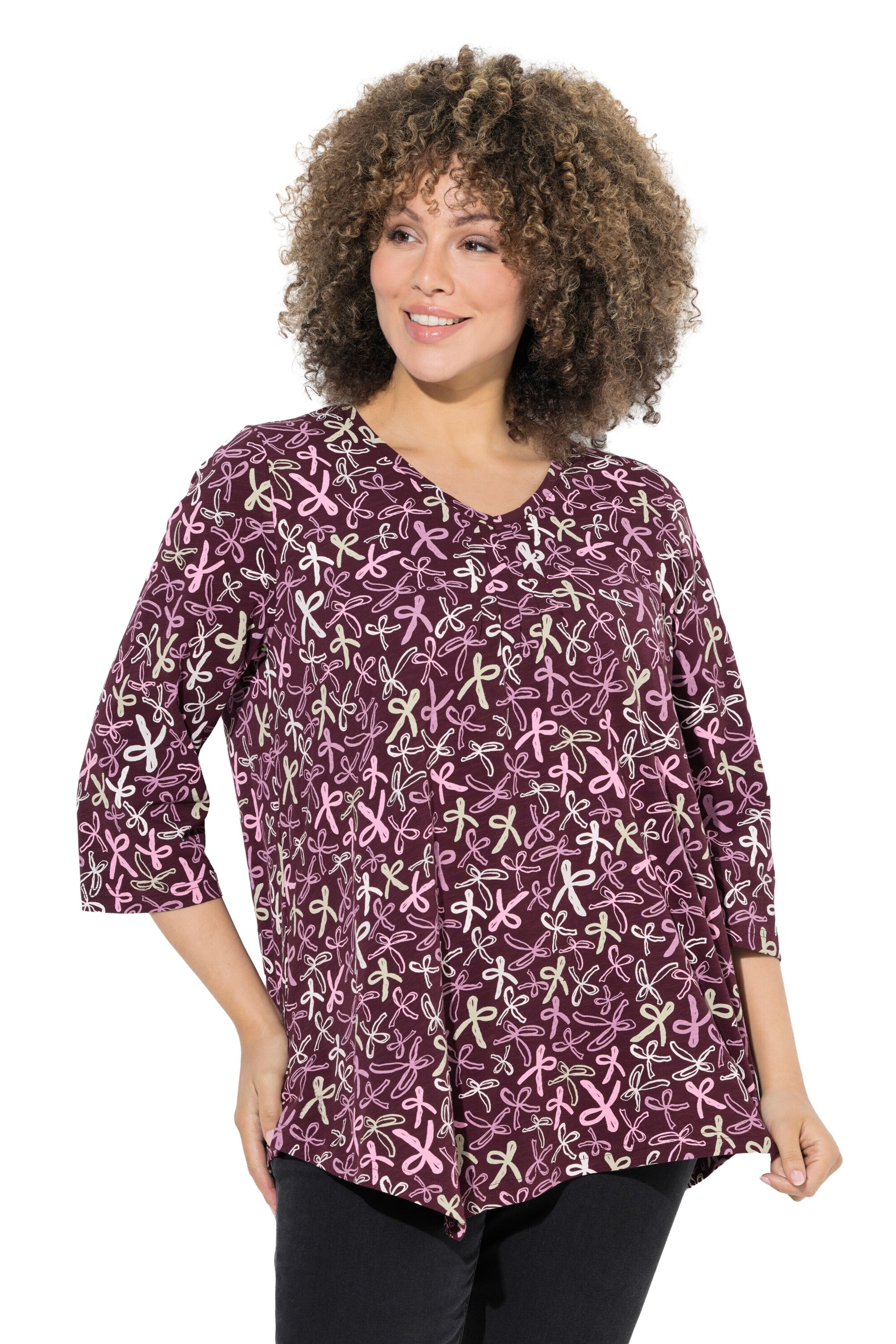 Ulla Popken Shirt in Lila: voorkant