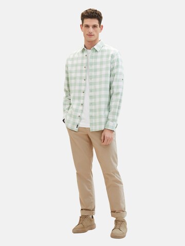 Coupe regular Chemise TOM TAILOR en vert