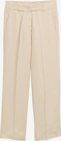 TOM TAILOR Loose fit Pleated Pants 'Lea' in Beige: front