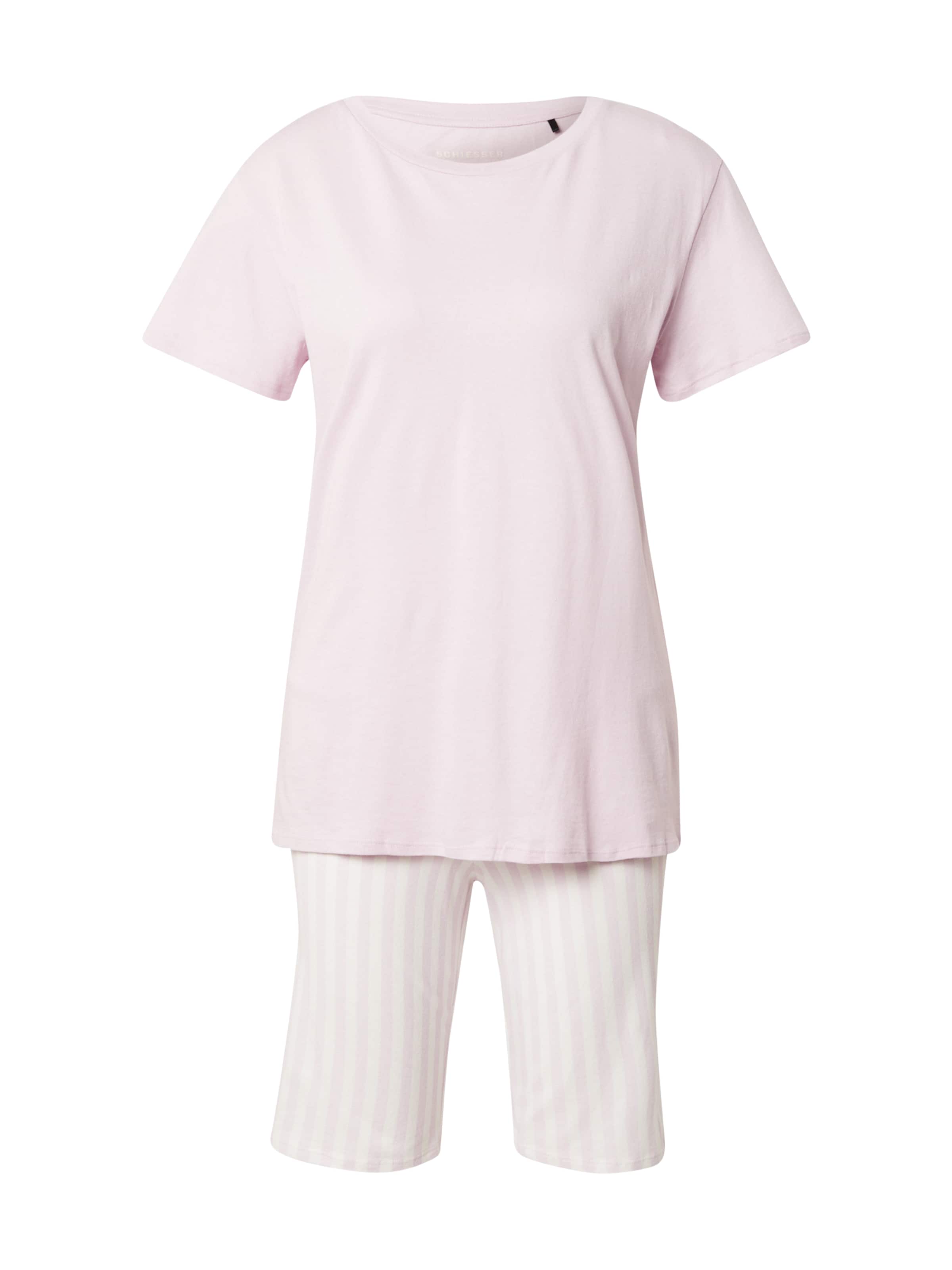 Frauen Wäsche SCHIESSER Pyjama in Pastelllila - KB01030