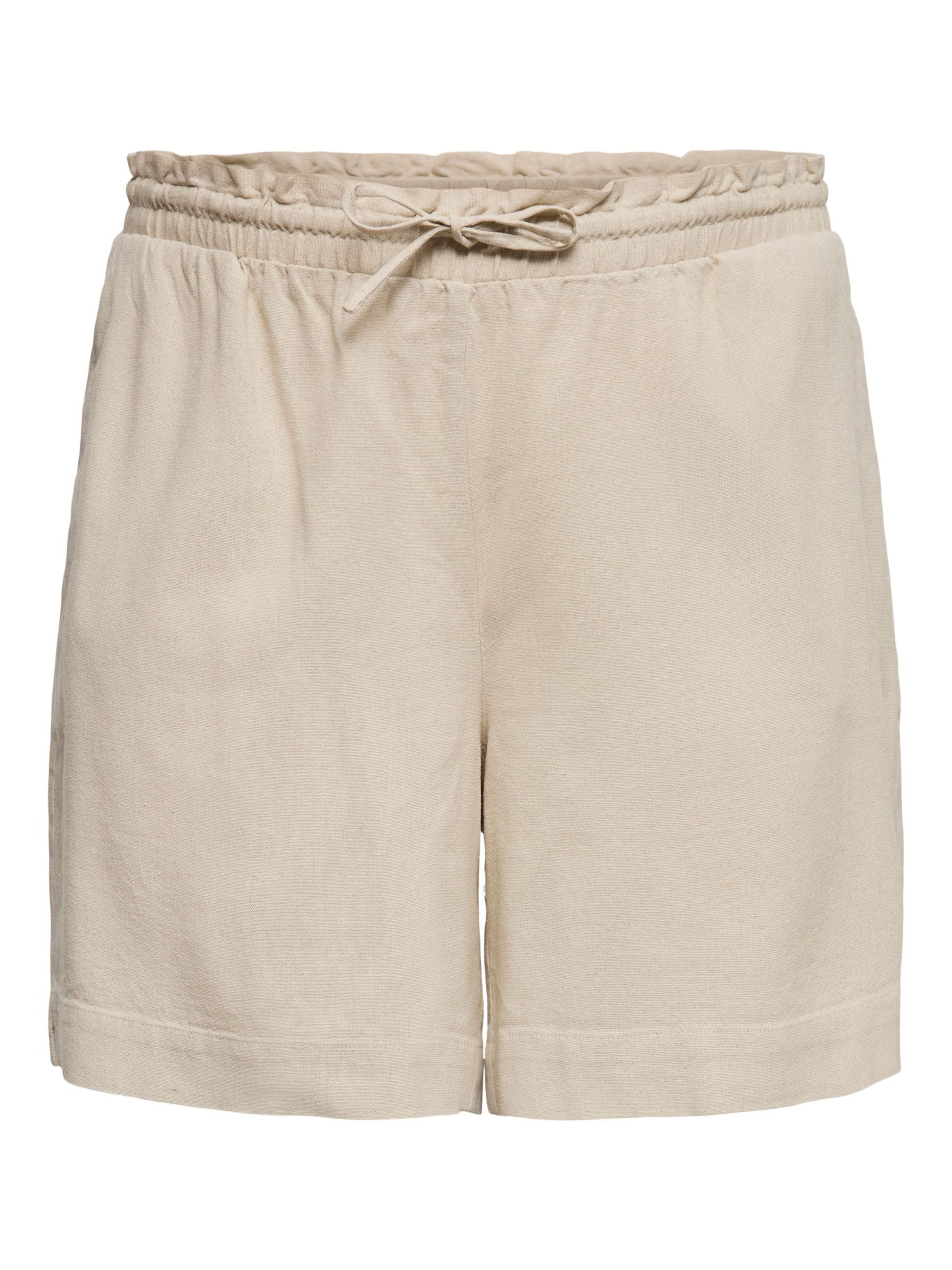 Vero Moda Curve Regular Pants in Beige: front