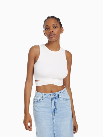 Bershka Top in Weiß: Vorderseite