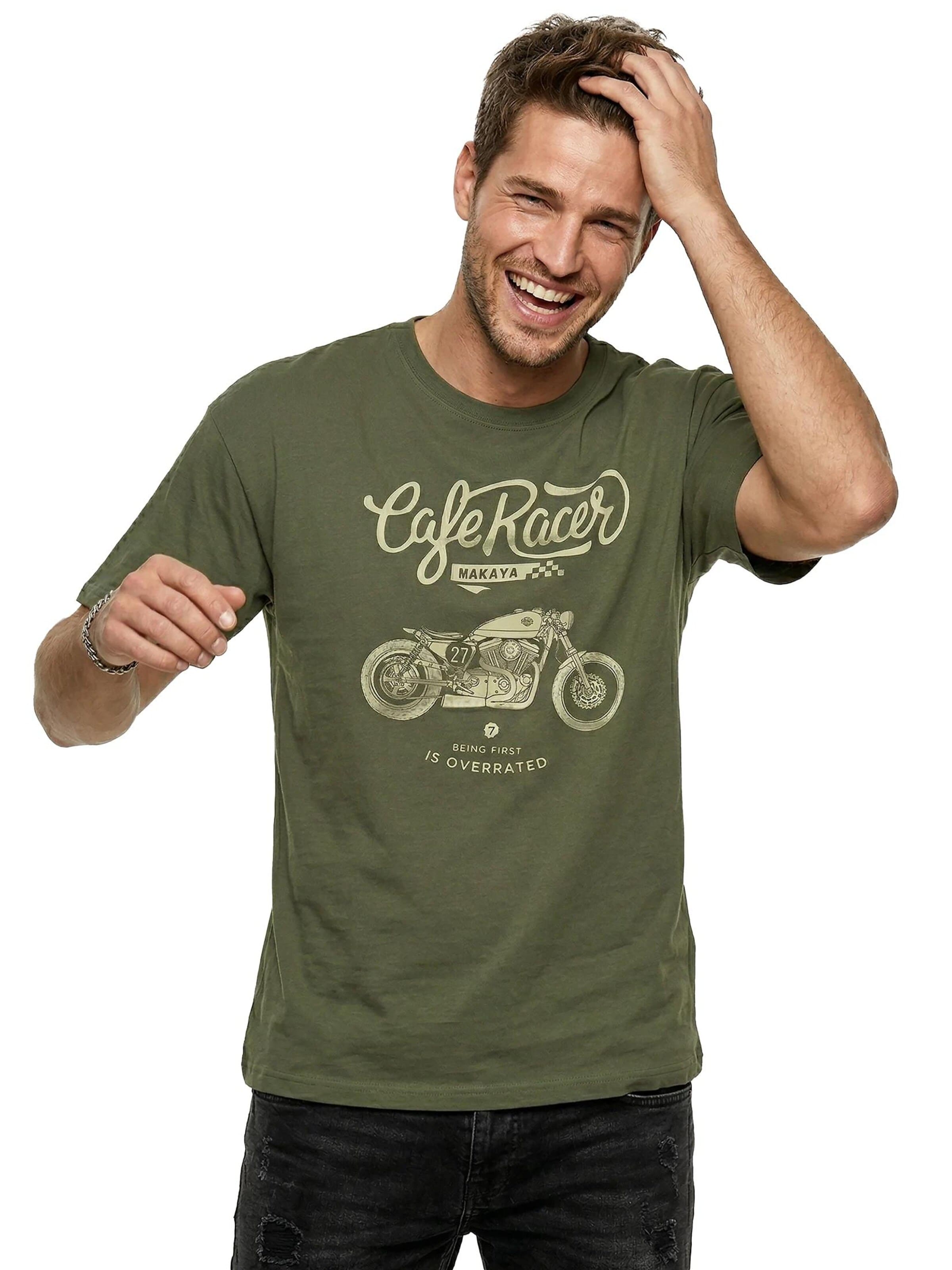 MAKAYA Shirt 'Being first'‌‌‌ in Grün