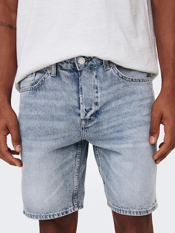 Only & Sons Regular Jeans 'Edge' in Blue: front