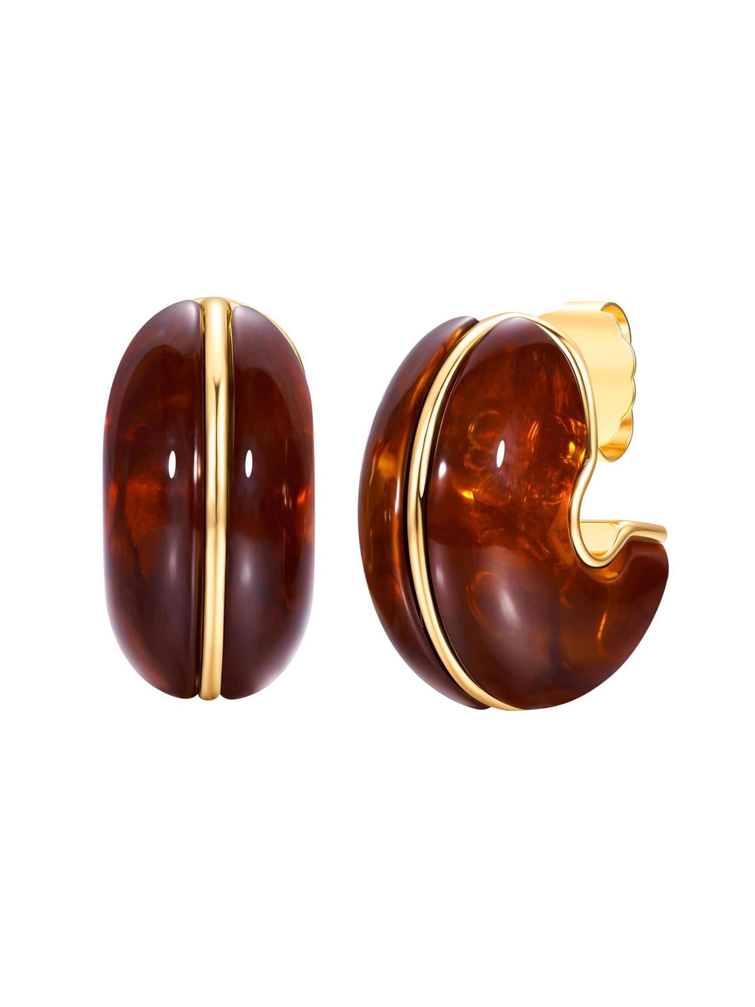 Yokoamii Ohrringe in Gold: Vorderseite