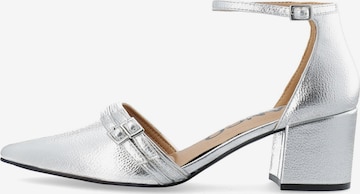 Décolleté sling 'Devived' di Bianco in argento: frontale