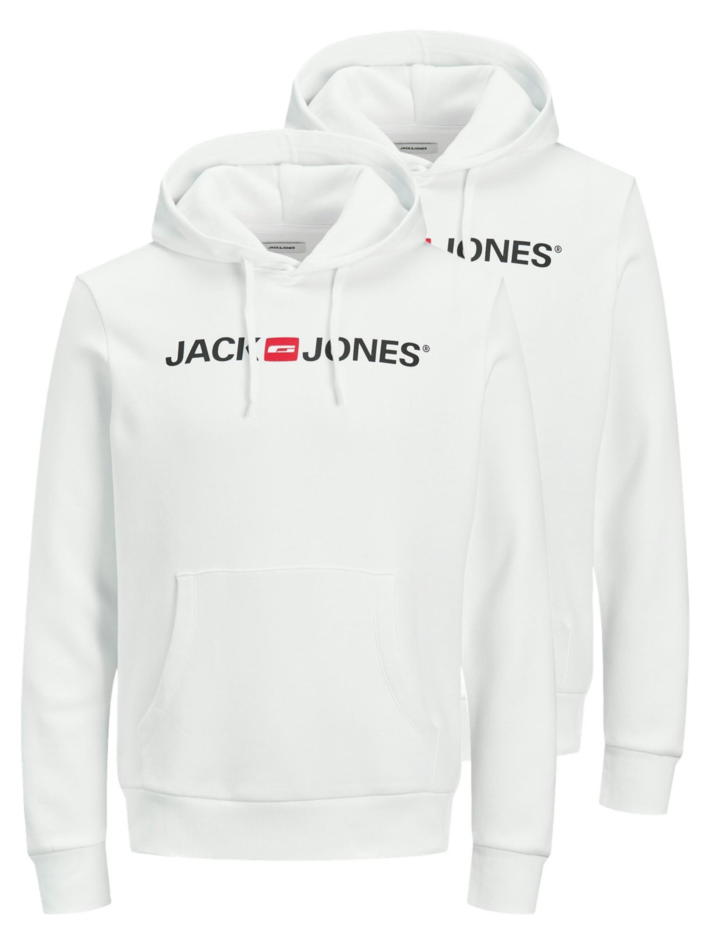 JACK & JONES Sweatshirt 'Corp'‌‌‌‌‌ in Weiß: Vorderseite
