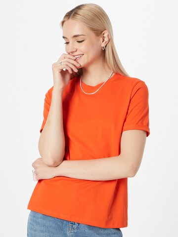 PIECES - Camisa 'Ria' em laranja: frente