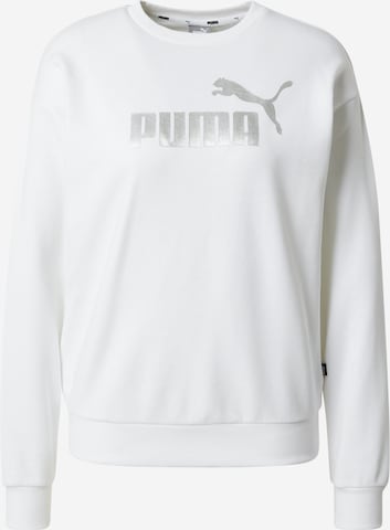 PUMA Athletic Sweatshirt in White: front