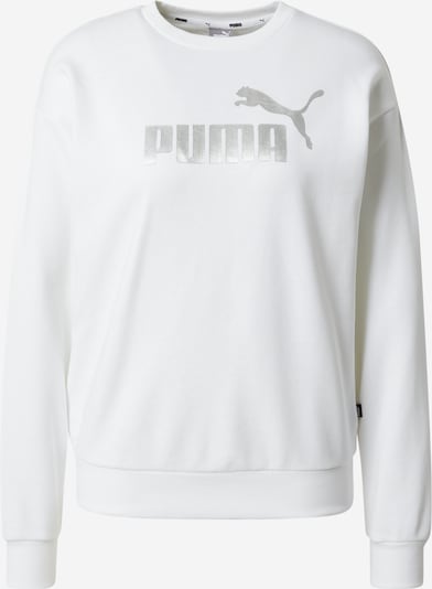 PUMA Sportsweatshirt in silber / weiß, Produktansicht