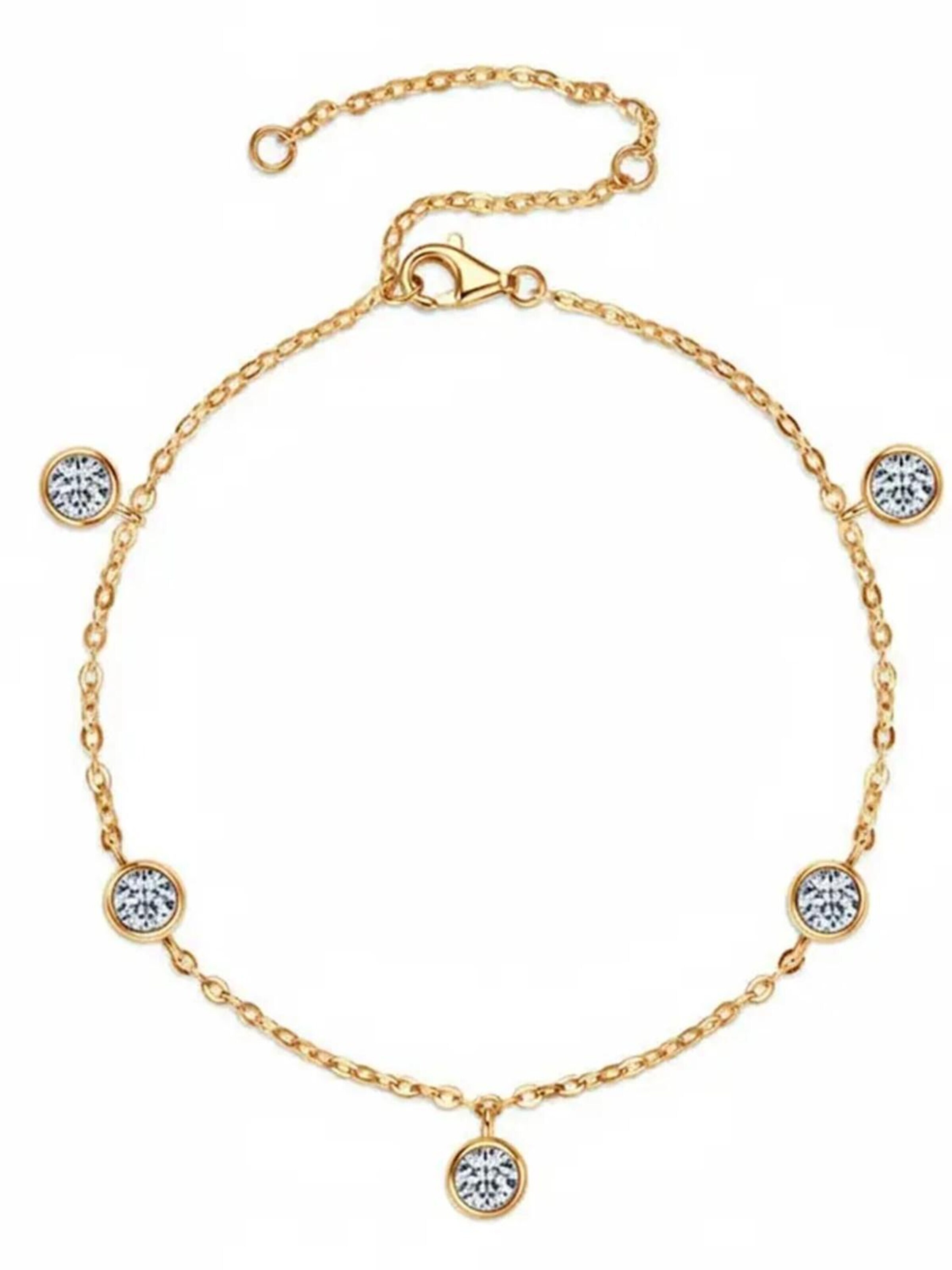 Staufergold Bracelet 'Tennis-Armband „Fine Line“' in Gold: front