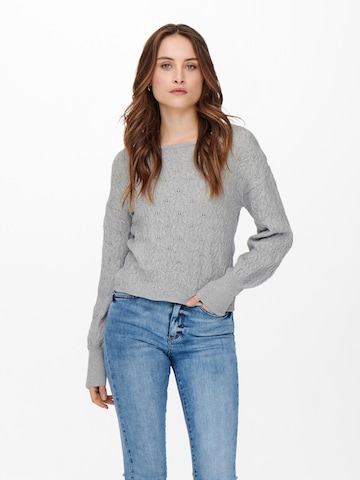 ONLY Sweater 'Nala' in Grey: front