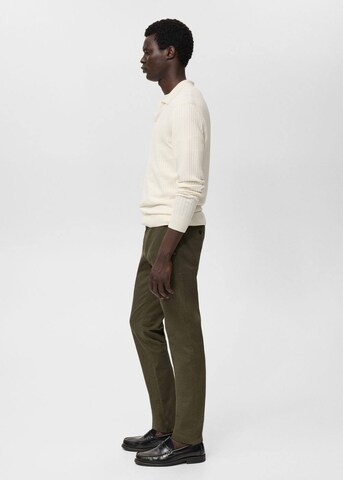 MANGO MAN Slimfit Chinohose 'Barna' in Grün