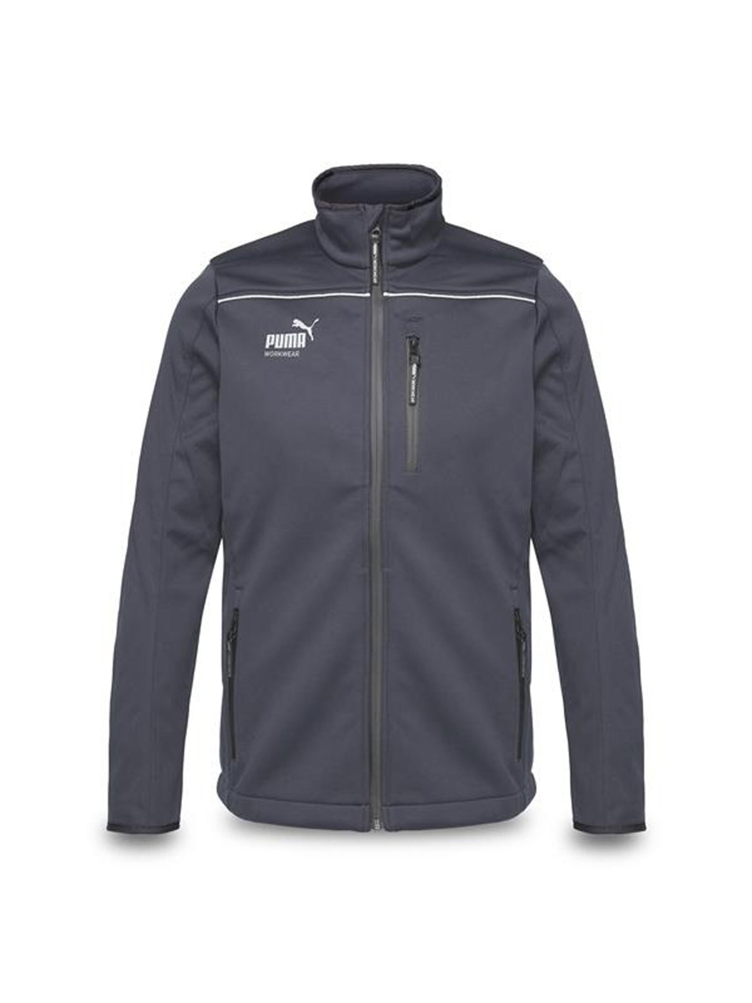 PUMA Workwear Outdoor jacket 'Puma Workwear Essentials Softshelljacke' in Grey: front