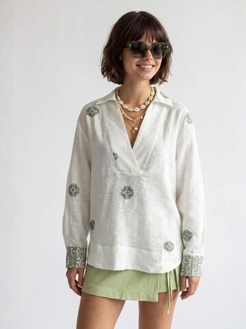MixRay Bluse in Weiß