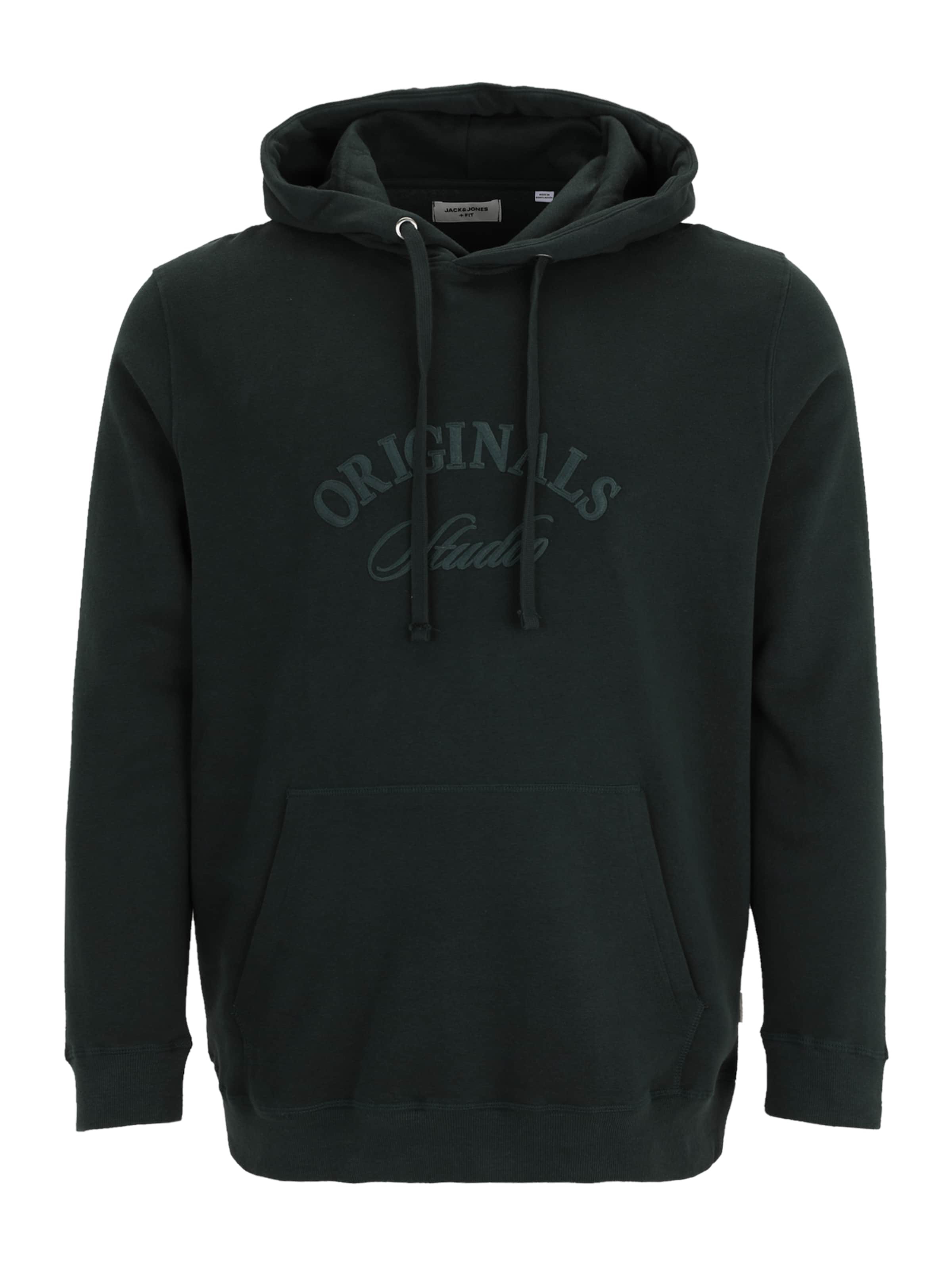 Jack & Jones Plus Μπλούζα φούτερ 'JORBLEECKER' σε πράσινο: μπροστά