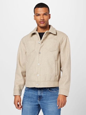 BURTON MENSWEAR LONDON Between-Season Jacket in Beige: front