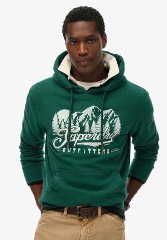Superdry Sweatshirt 'Outfitters' in Groen: voorkant
