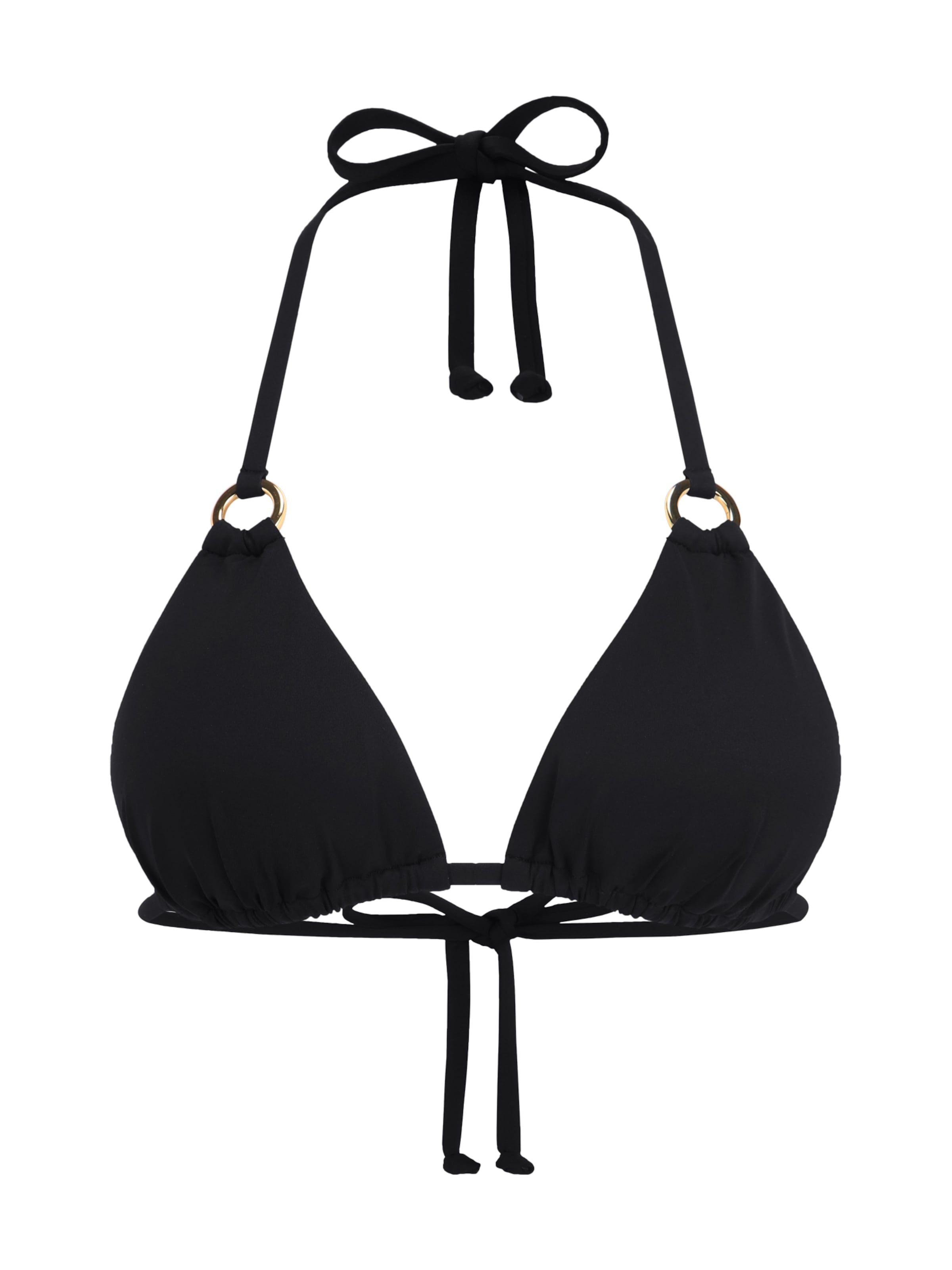 LASCANATrokutasti Bikini gornji dio - crna boja: prednji dio