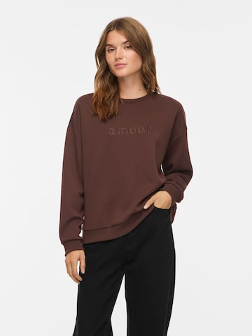 Sweat-shirt 'SANDY' VILA en marron : devant