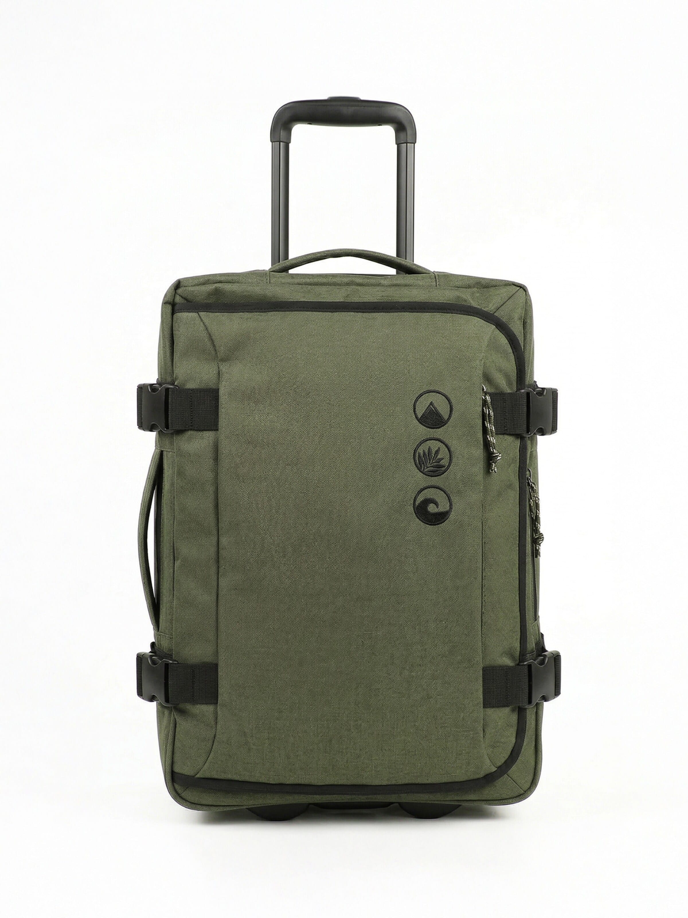 SONS OF ALOHA Cart 'Handgepäck-Koffer mit Rollen KANE recycled Trolley' in Green: front