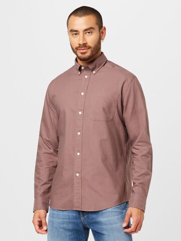 SELECTED HOMME Regular fit Button Up Shirt 'RICK' in Purple: front