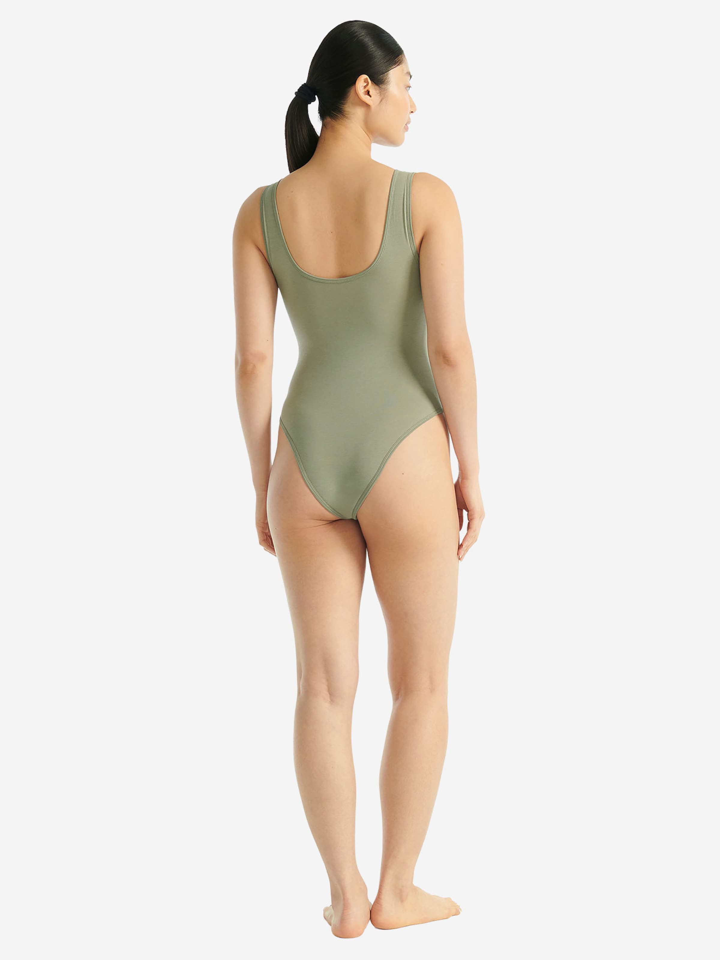 ADIDAS SPORTSWEAR Bodysuit ' Sport Active Essentials Cotton 3 Stripes ' in Green