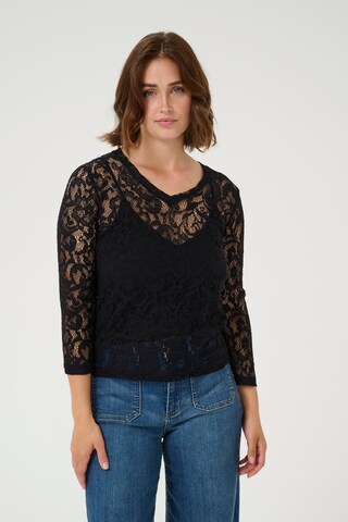 Kaffe - Blusa 'KALace' em preto: frente