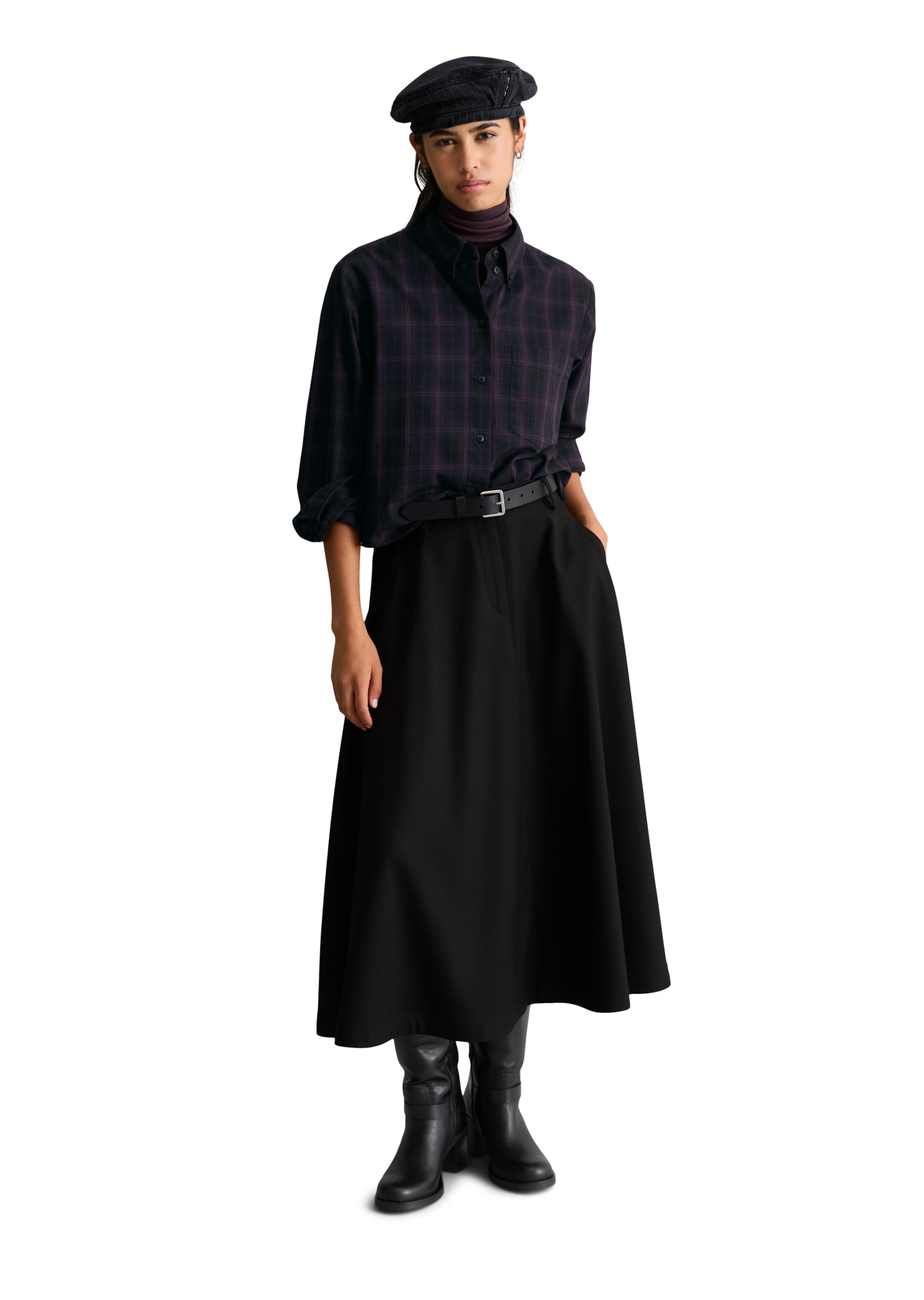 Marc O'Polo DENIM Blouse in Zwart: voorkant