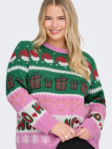 ONLY Carmakoma Trui 'HOHO' in Roze