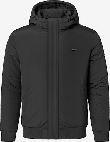 FORSBERG Funktionsjacke 'Winterjacke mit gefütterter Kapuze' in Schwarz: Vorderseite