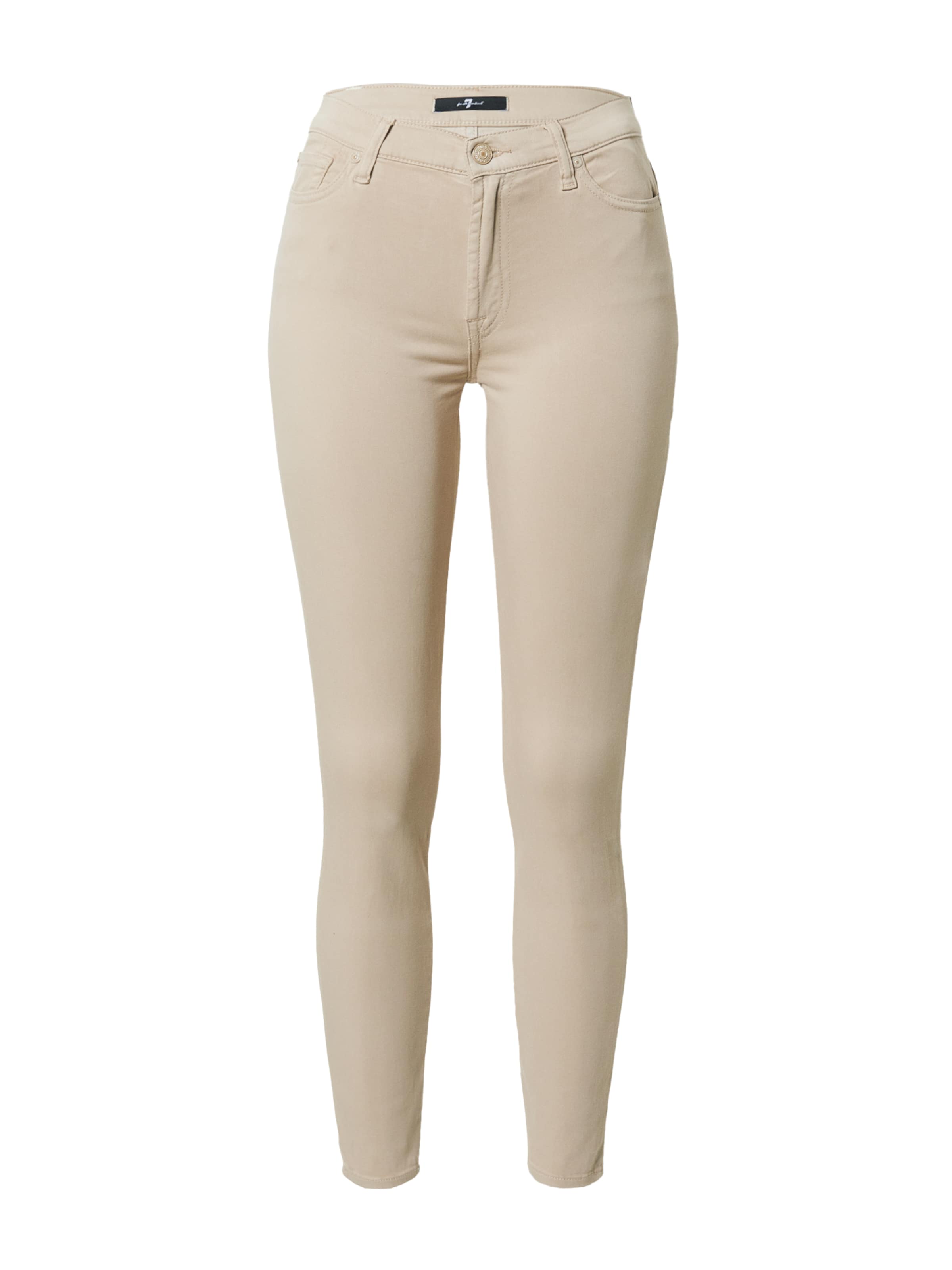 7 for all mankind Skinny Broek in Beige: voorkant