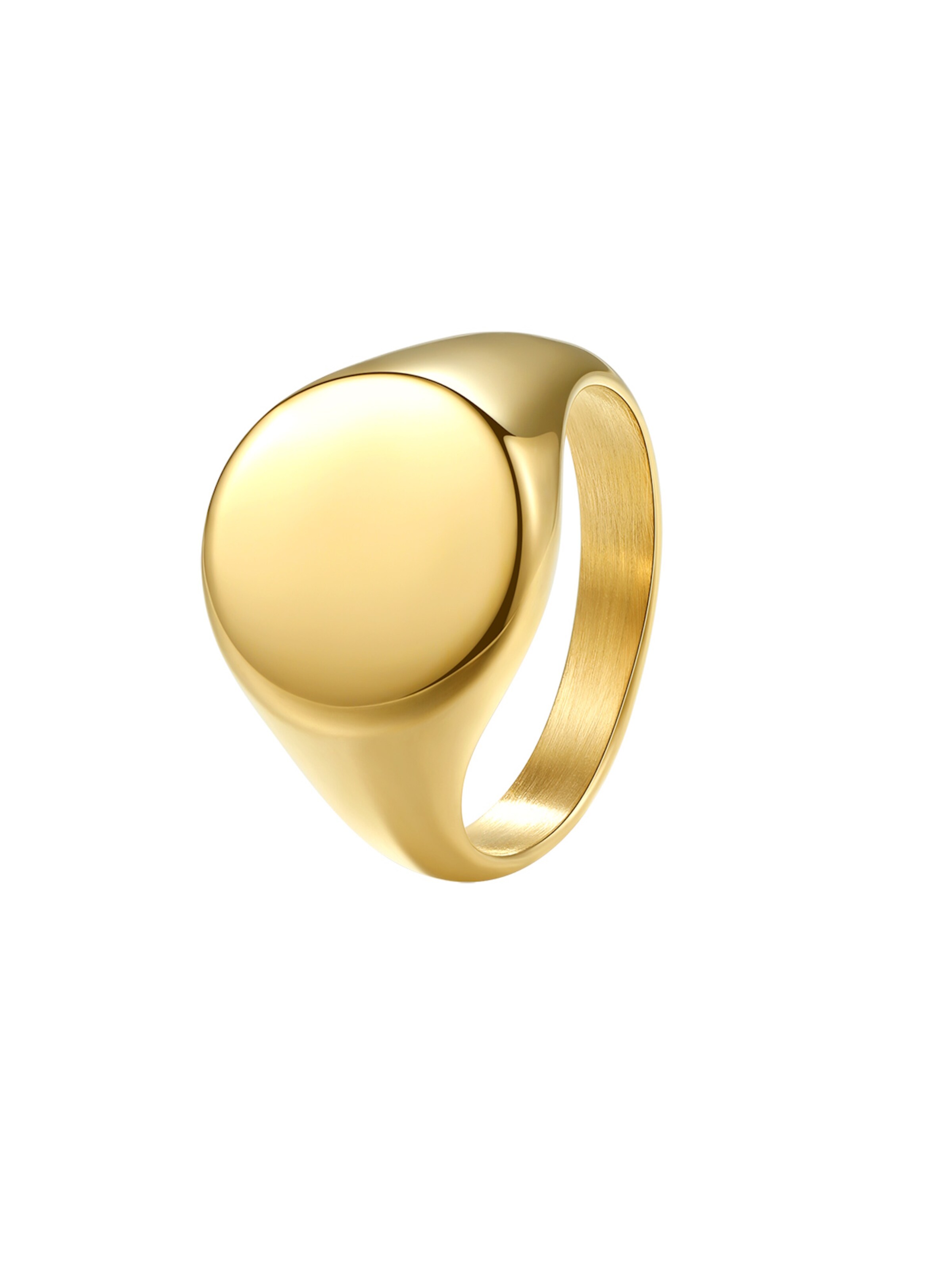 Hey Happiness - Anillo 'Signet' en oro: frente