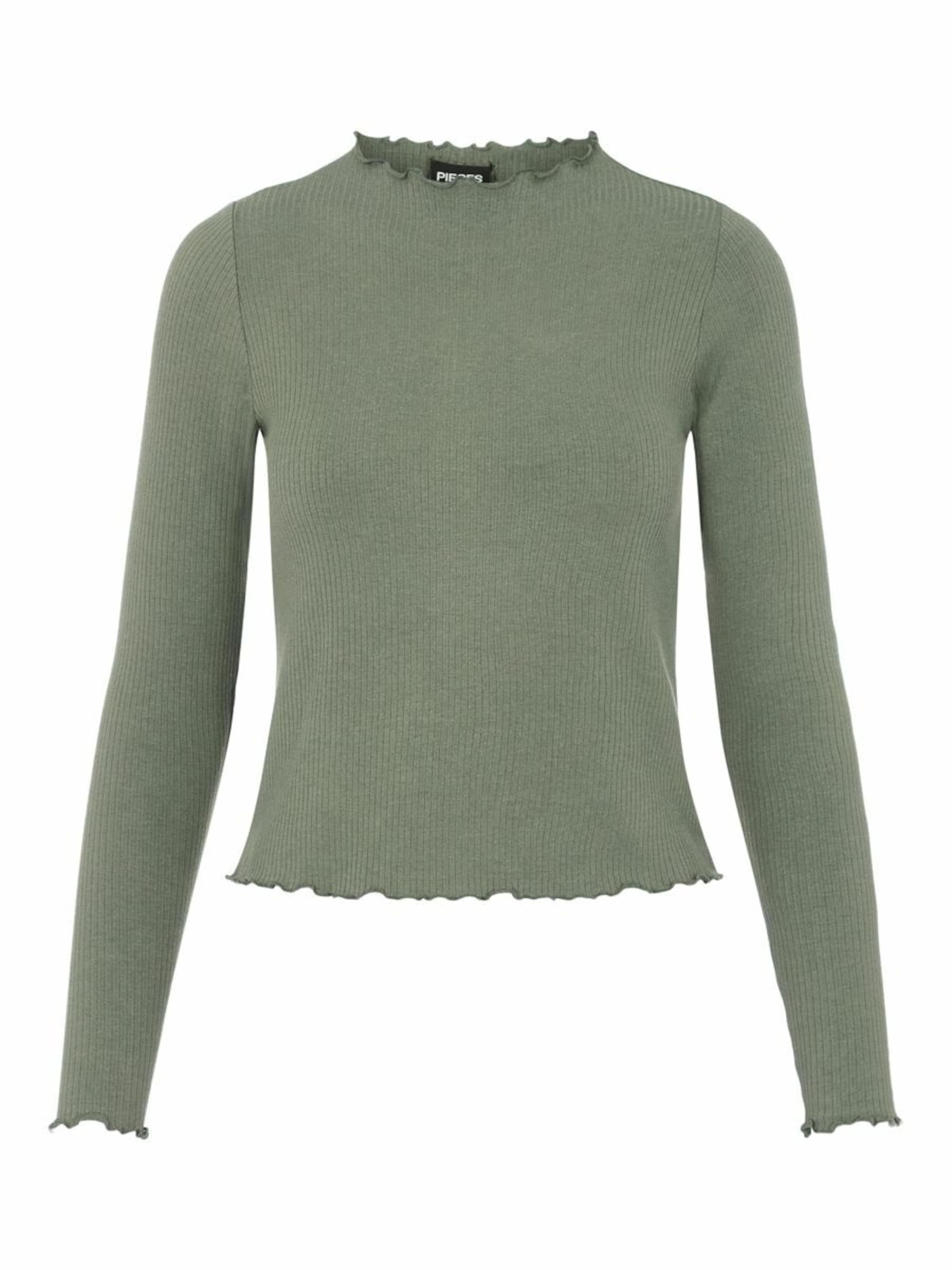 PIECES Shirt 'PCNicca' in Green: front