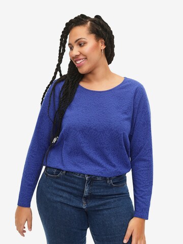 Zizzi Blouse in Blue: front