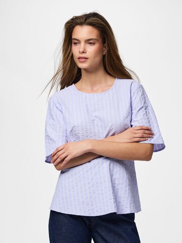 Chemisier PIECES en violet : devant