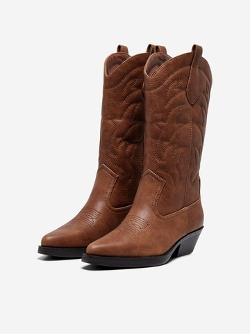 ONLY - Botas de cowboy 'Bronco' em castanho