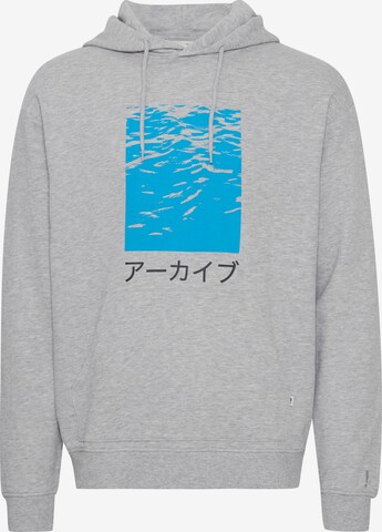 !Solid Sweatshirt in Grijs: voorkant