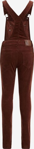 WE Fashion Dungarees in Brown: front