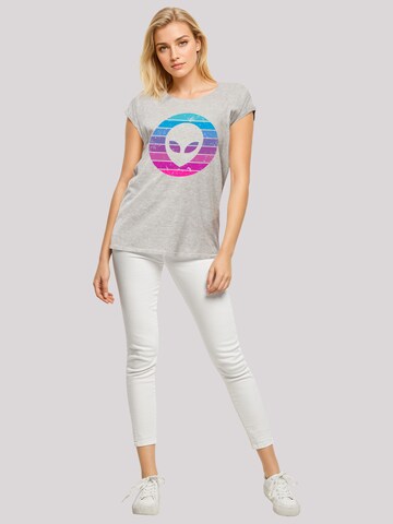 F4NT4STIC Shirt 'Alien Kopf' in Grey